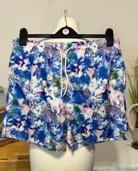 Tye-Dye Elasticated Waist Mesh Lined Swim Shorts Size M