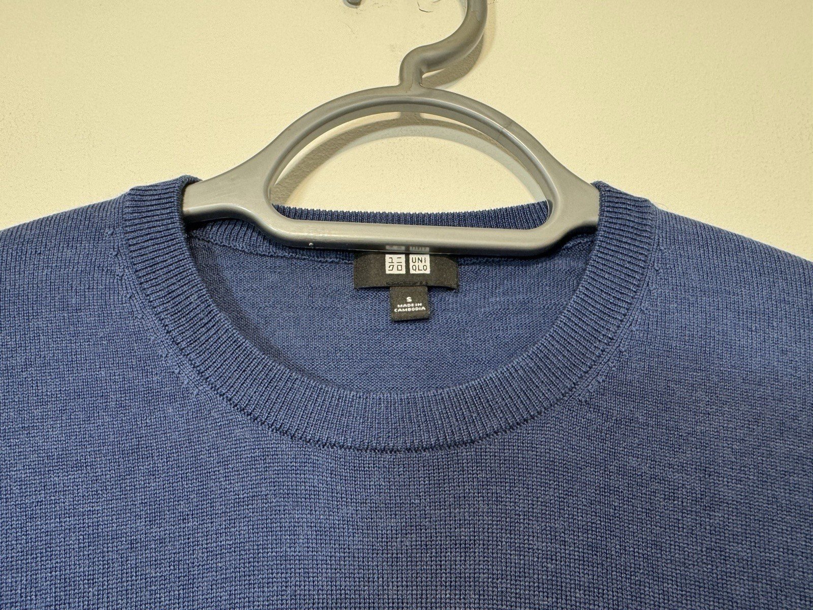 Uniqlo Cornflower Blue Wool Fine Gauge Knit Long Sleeve Jumper S