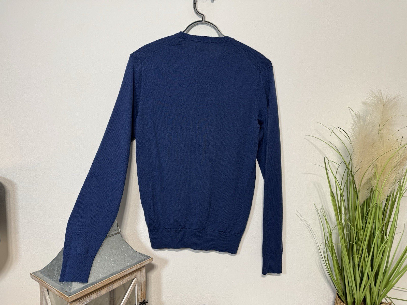 Uniqlo Cornflower Blue Wool Fine Gauge Knit Long Sleeve Jumper S