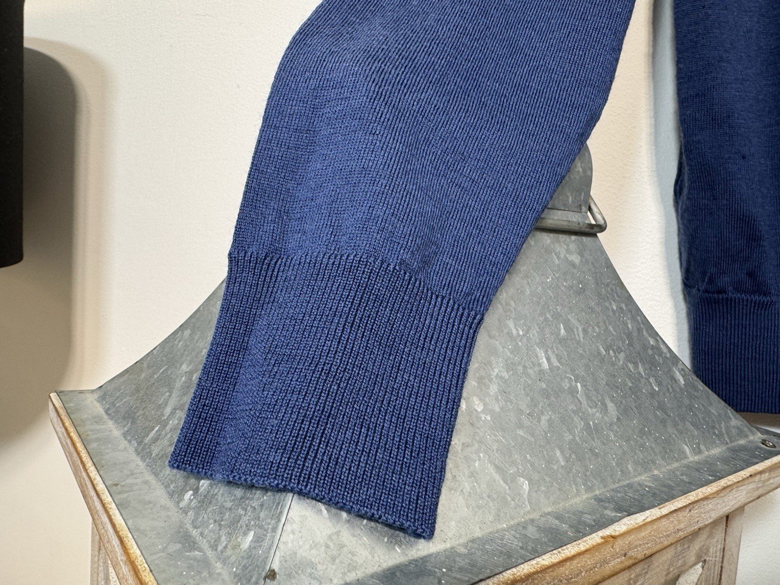 Uniqlo Cornflower Blue Wool Fine Gauge Knit Long Sleeve Jumper S