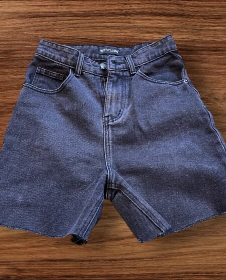 Womens PLT Black Cut Off Denim Shorts Pockets Zip Closure Size 4