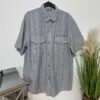 ZEEpmayer Grey Textured Short Sleeve Shirt Size 2XL