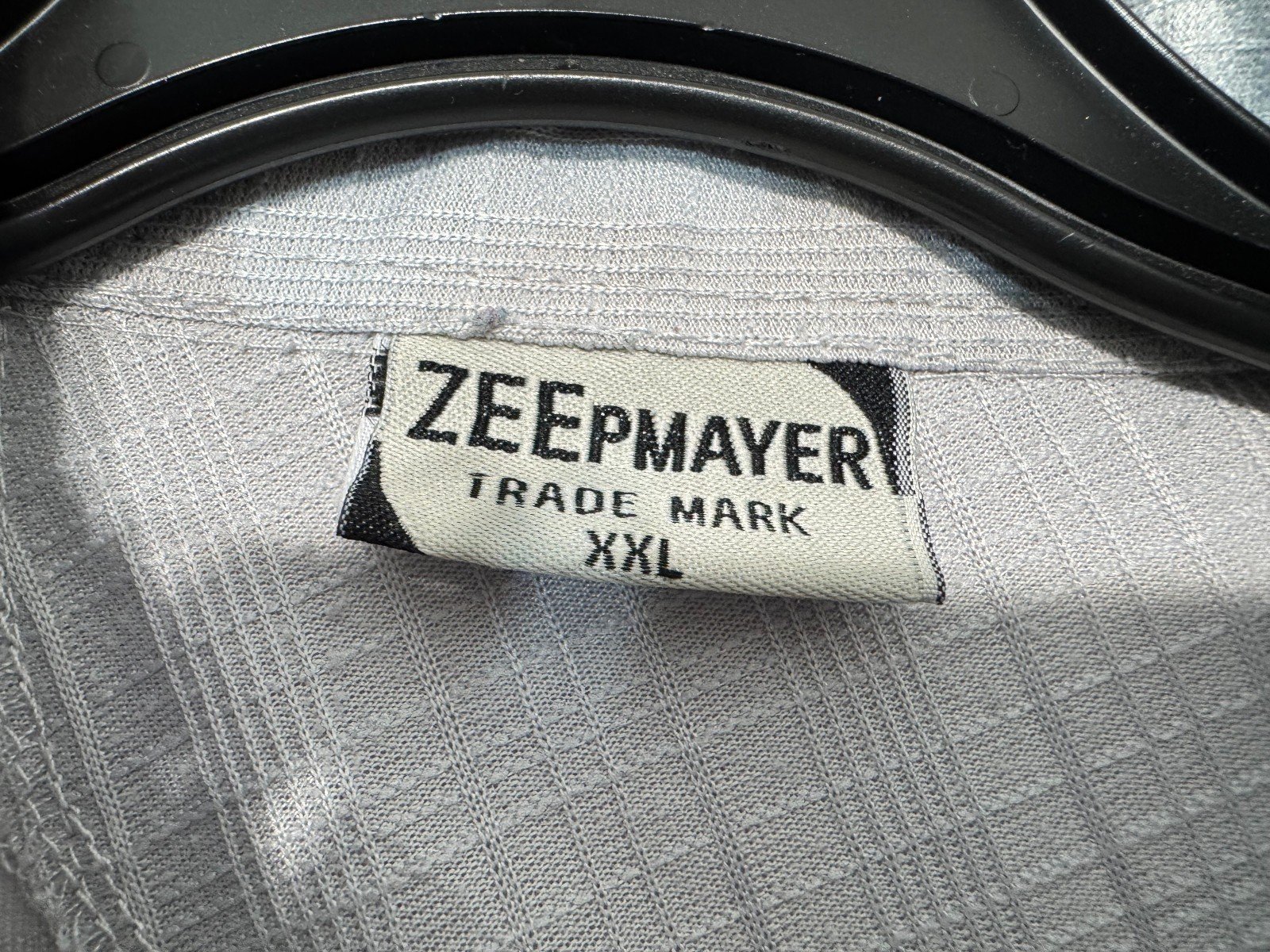 ZEEpmayer Grey Textured Short Sleeve Shirt Size 2XL