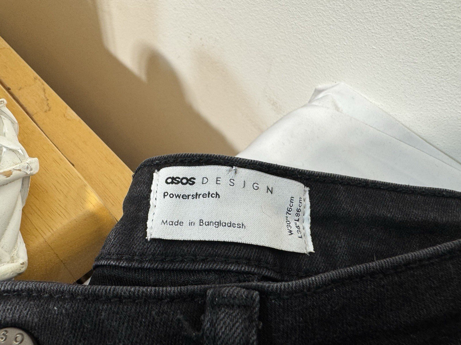 ASOS Black Power stretch Skinny Jeans W30 L31