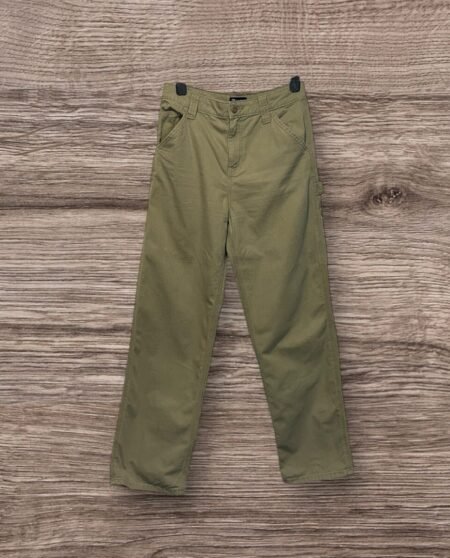 ASOS Design Thick Cotton Kharki Trousers Rear/front/leg Pockets Size 10