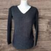 Boohoo Black Chunky Knit V-neck Jumper Size 4