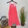 Bright Pink Chiffon Effect Lined Racer Back Beach Dress Size 10-12