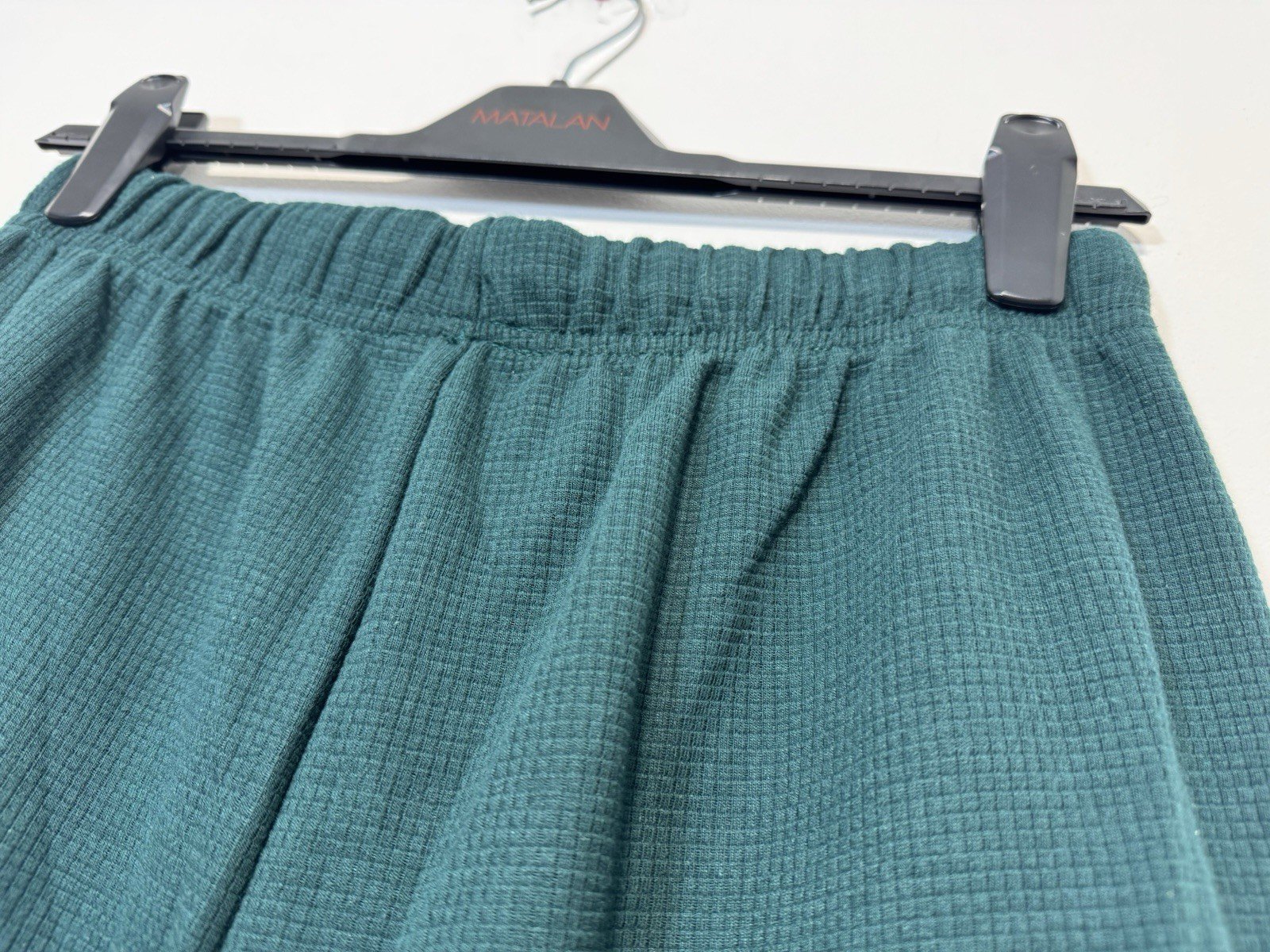 Dark Green Textured Joggers Size M