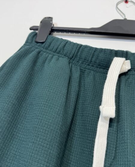 Dark Green Textured Joggers Size M