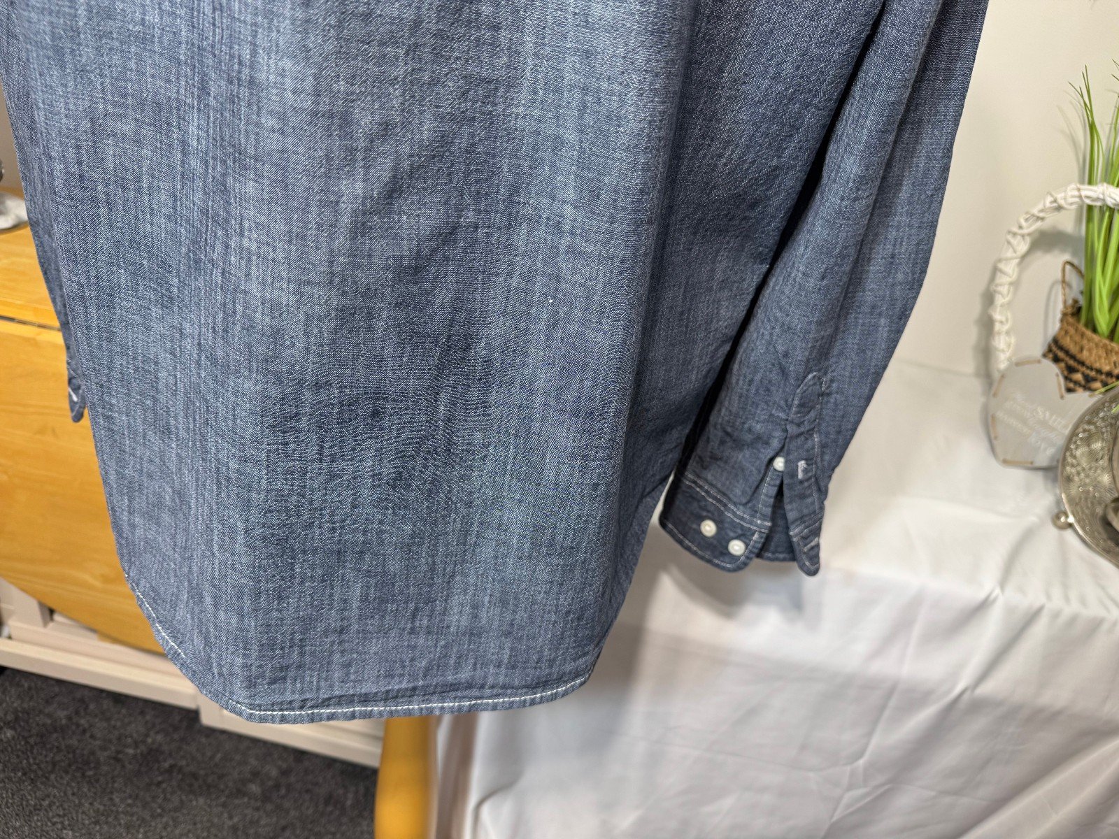 Easy Denim Blue heavy Cotton Overshirt/Shacket Size 2XL