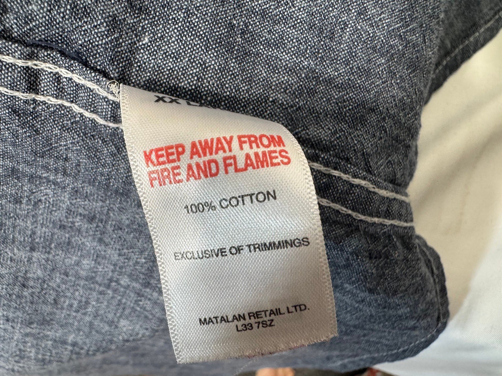 Easy Denim Blue heavy Cotton Overshirt/Shacket Size 2XL