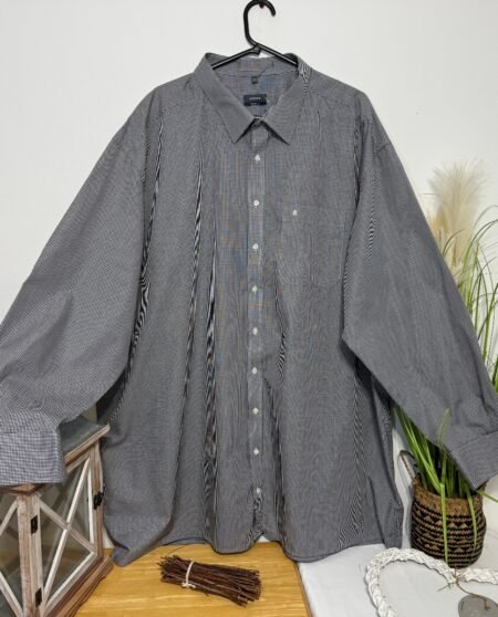 Eterna Comfort Fit Check Long Sleeve Shirt Neck 20.5in