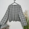 Grey Check Sweatshirt Size M