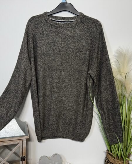 Grey Fleck Long Sleeve Crew Neck Jumper Size XL