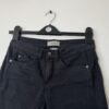 Heine Black Crop Stretch Jeans With Side Seam Zip Size 8P