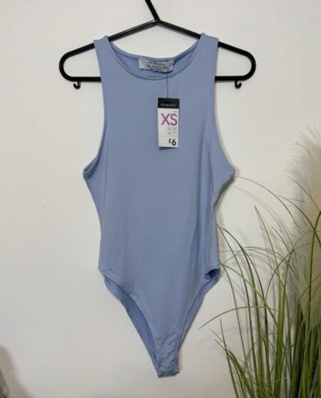 Ice Blue Sleeveless Bodysuit Size XS