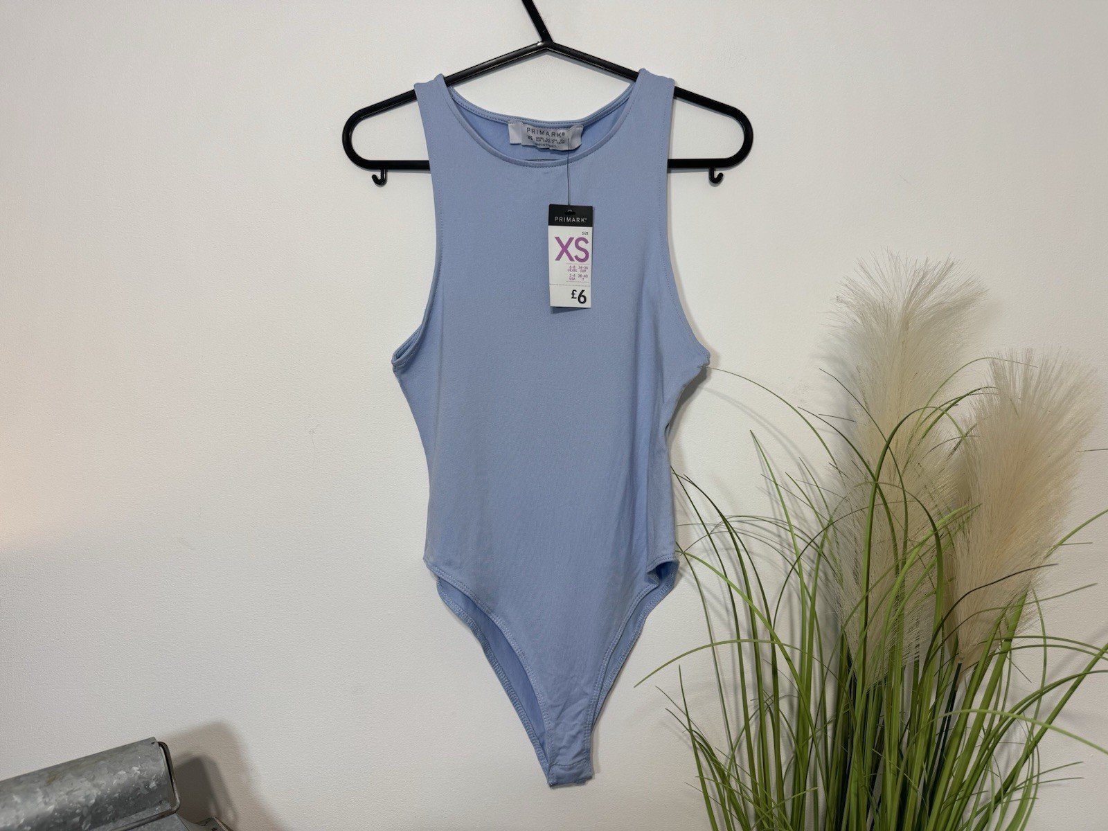 Ice Blue Sleeveless Bodysuit Size XS