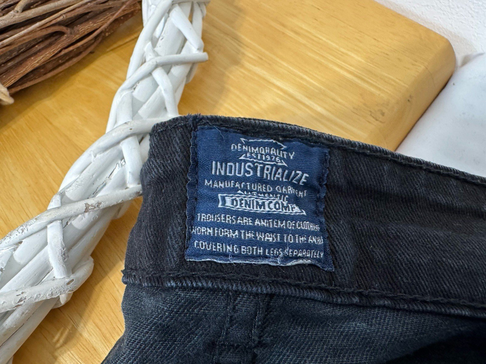 Industrialize Black Straight Fit Jeans W30 L34