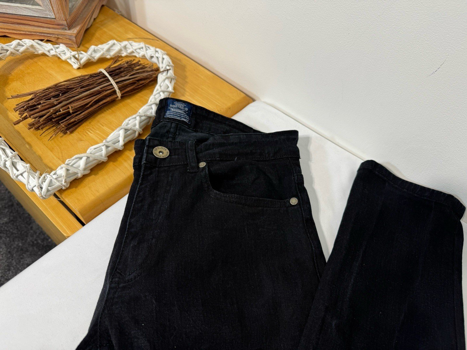 Industrialize Black Straight Fit Jeans W30 L34