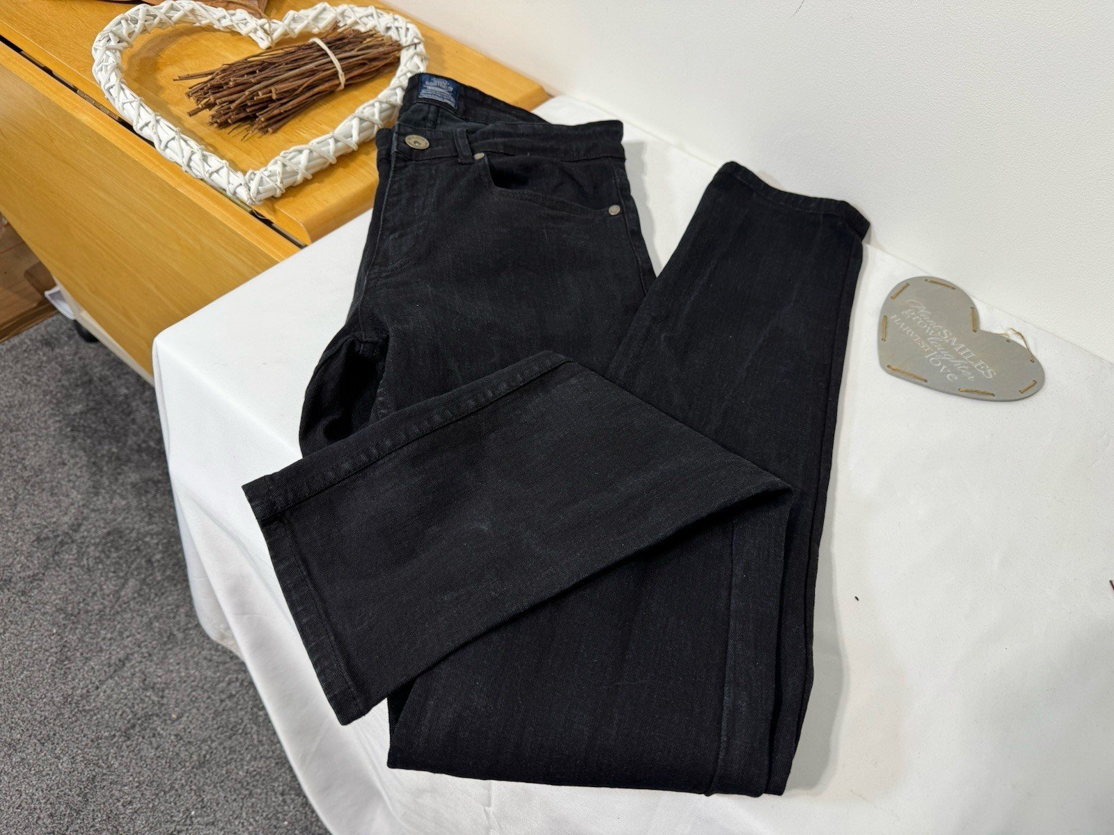 Industrialize Black Straight Fit Jeans W30 L34