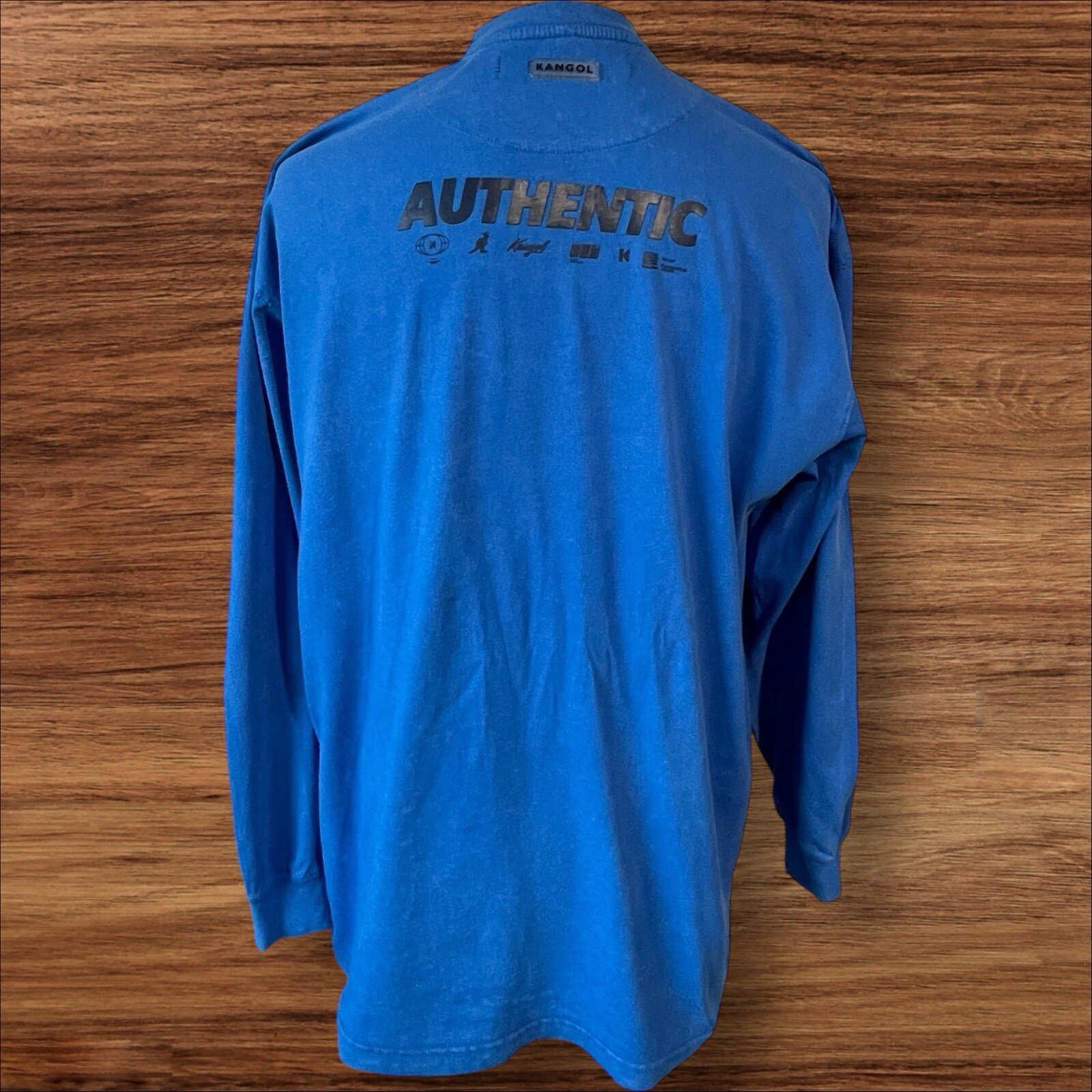 Kangol Royal Blue Long Sleeved Thick Top With Front/ back Detail Size M