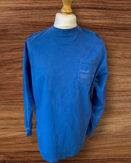 Kangol Royal Blue Long Sleeved Thick Top With Front/ back Detail Size M