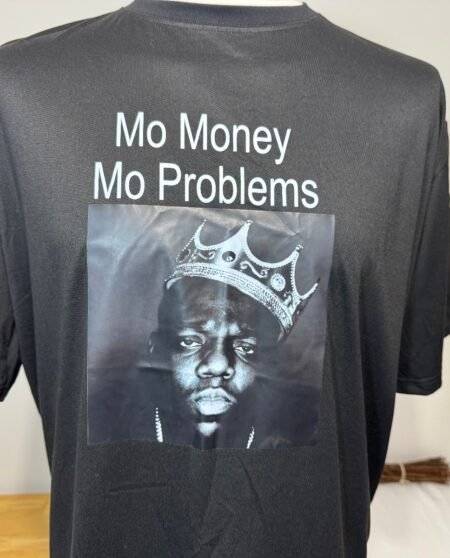 Mo Money Mo Problems Black Graphic T-Shirt Size XL