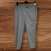 Next Blue Check Tailored Trousers Front Pockets Zip/hook Eye Close Size 12R