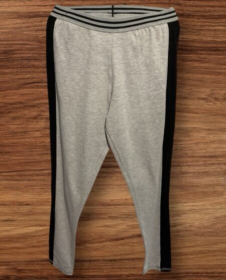 Next Grey Leggings Black Side Stripe Elastic Stripe Waist Size 12