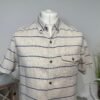Next Stone Stripe Linen Blend Shirt Size L
