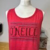 ONEILL SOFT RED GRAPHIC MODERN FIT T-SHIRT VEST SIZE L