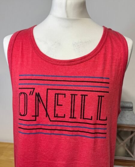 ONEILL SOFT RED GRAPHIC MODERN FIT T-SHIRT VEST SIZE L