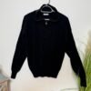 Papillone Black 1/4 Zip High Neck Jumper