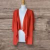 Rust Waterfall Hanky Hem Open Front Bolero Size 8