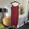 Vila Vimarinella Midi Strap Dress Adjustable Strap Front Thigh Split Size 8