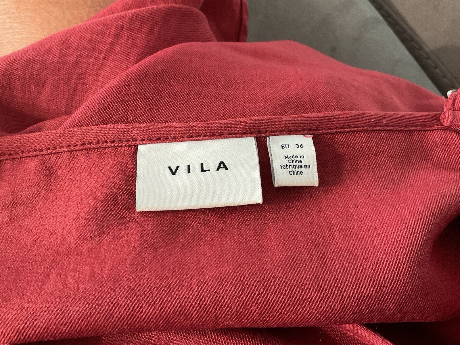 Vila Vimarinella Midi Strap Dress Adjustable Strap Front Thigh Split Size 8