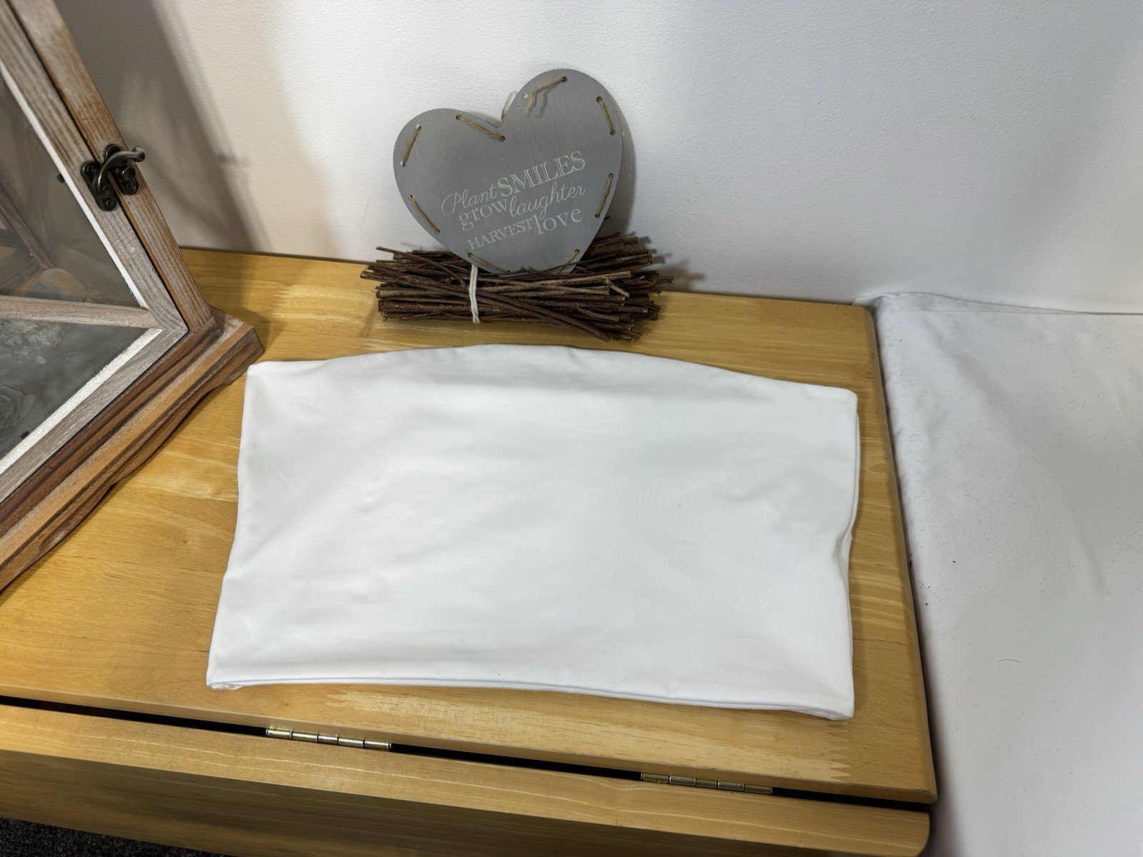 White Stretch Bandeau Top Size M