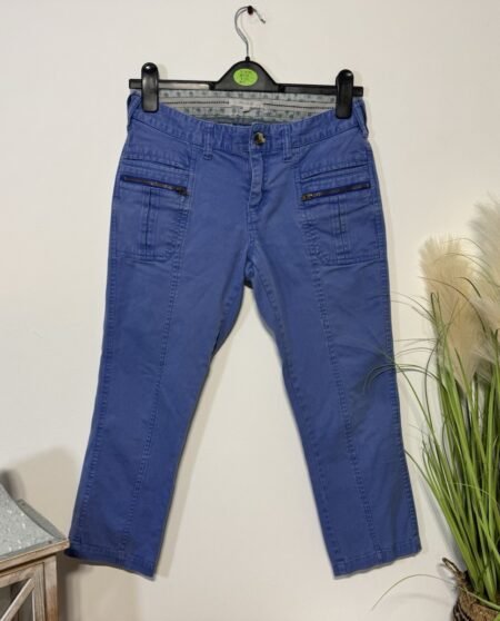 White Stuff Powder Blue Crop Chino Trousers Size 8R