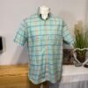 BLUE HARBOUR LUXURY FABRIC CHECK SHORT SLEEVE SHIRT L