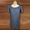 Beaded Denim Summer Dress Italian Made Loose Fitting Dress UK 10/12 Medium