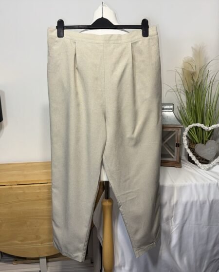 Classics Oatmeal Trousers Elasticated Back Waist Size 22