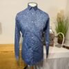 Denim Blue Woven Cotton Regular Fit Shirt Neck 16.5