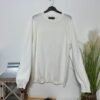 Ecru 100% Organic Cotton Crew Neck Jumper Size L