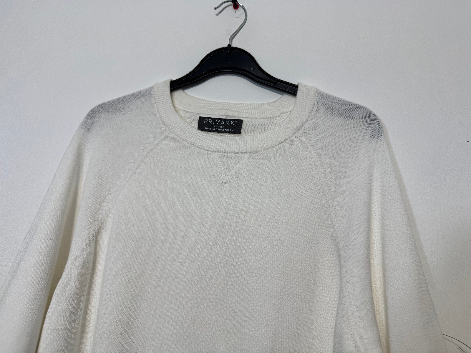 Ecru 100% Organic Cotton Crew Neck Jumper Size L