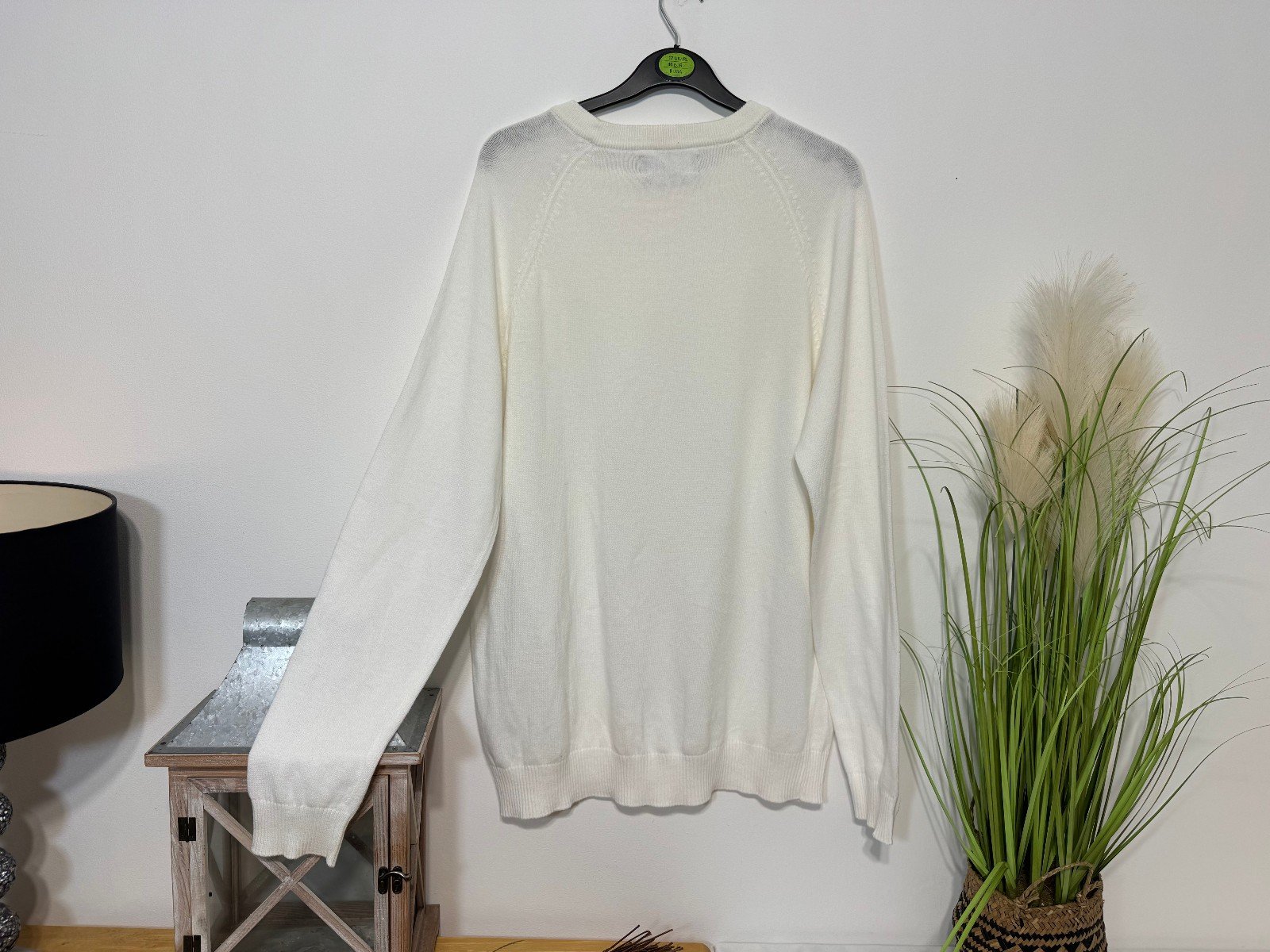 Ecru 100% Organic Cotton Crew Neck Jumper Size L