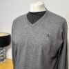 El Ganso Grey Cotton V-Neck Jumper Size M