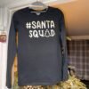 Fluid Santa Squad Black Long Sleeve T-shirt 100% Cotton Size 8