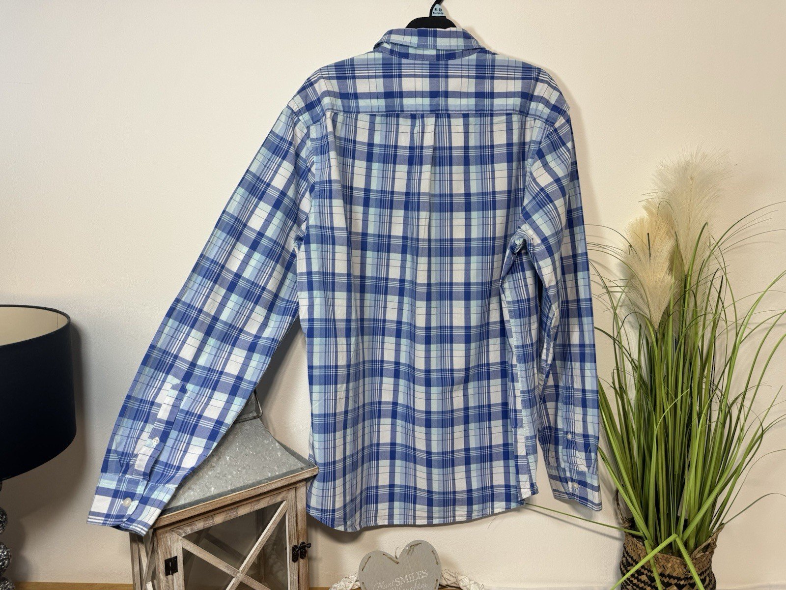 Gap Check Classic Fit Vintage Wash Long Sleeve Shirt Size L