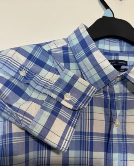 Gap Check Classic Fit Vintage Wash Long Sleeve Shirt Size L