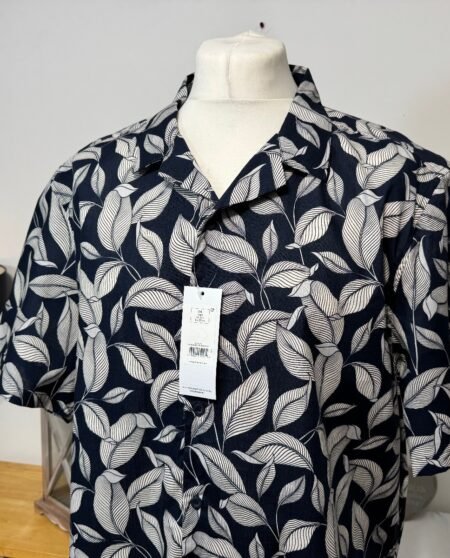 George Navy Relaxed Fit Short Sleeve Shirt Size 2XL